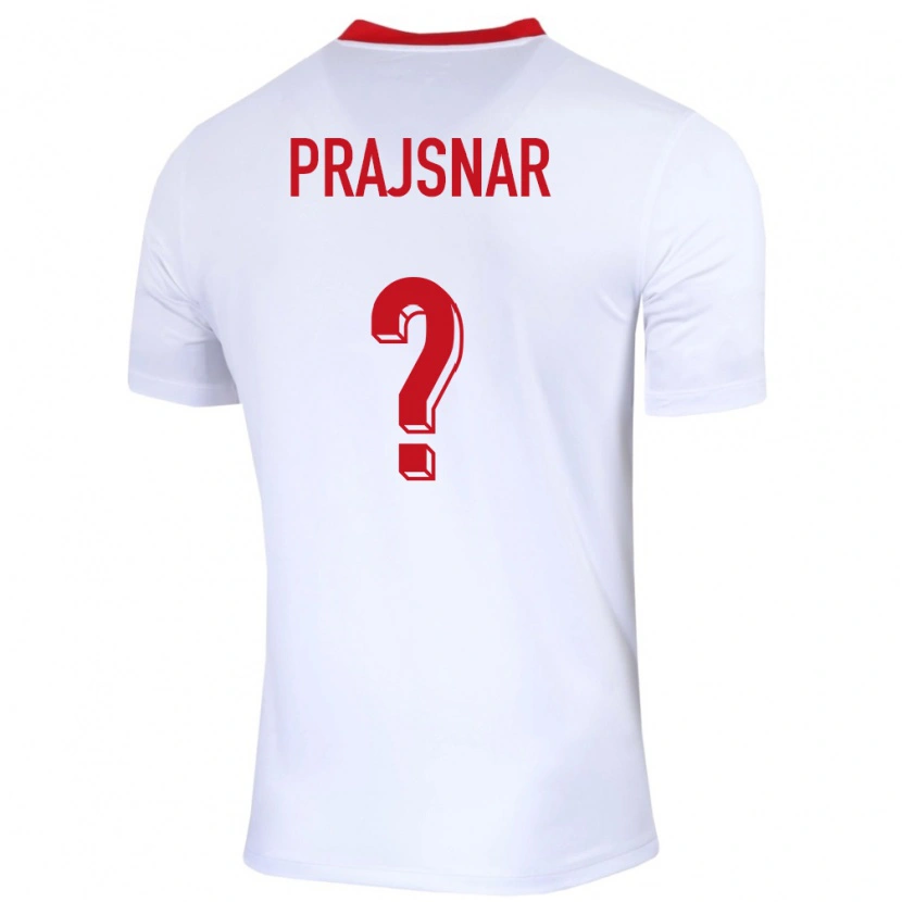 Danxen Dětské Polsko Patryk Prajsnar #0 Bílý Domů Hráčské Dresy 24-26 Dres