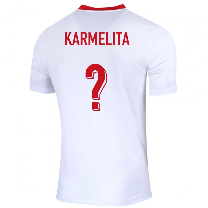 Danxen Dětské Polsko Filip Karmelita #0 Bílý Domů Hráčské Dresy 24-26 Dres