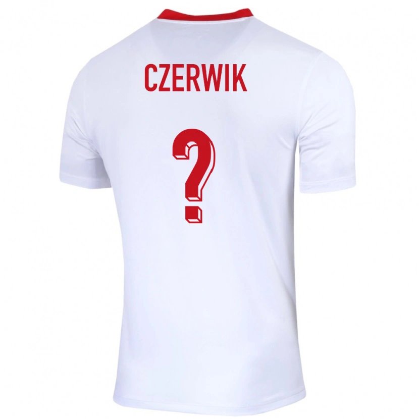 Danxen Dětské Polsko Jaroslaw Czerwik #0 Bílý Domů Hráčské Dresy 24-26 Dres