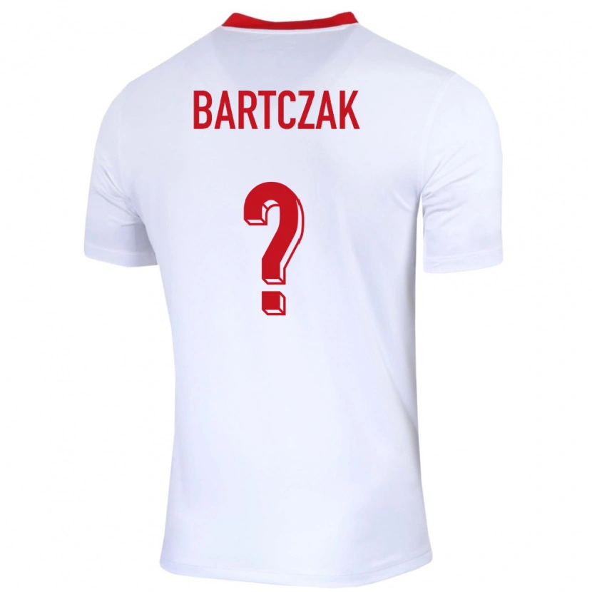 Danxen Dětské Polsko Piotr Bartczak #0 Bílý Domů Hráčské Dresy 24-26 Dres
