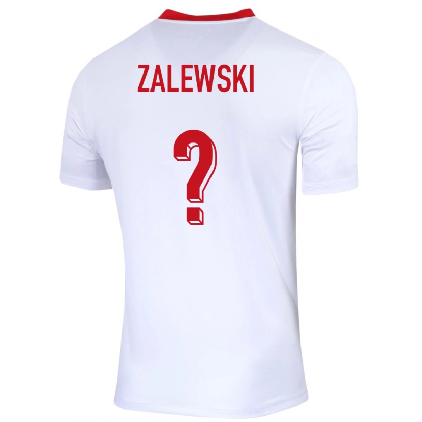 Danxen Dětské Polsko Zachary Zalewski #0 Bílý Domů Hráčské Dresy 24-26 Dres