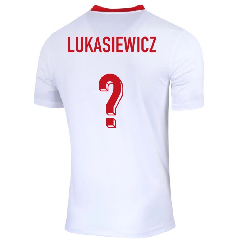 Danxen Dětské Polsko Adam Lukasiewicz #0 Bílý Domů Hráčské Dresy 24-26 Dres