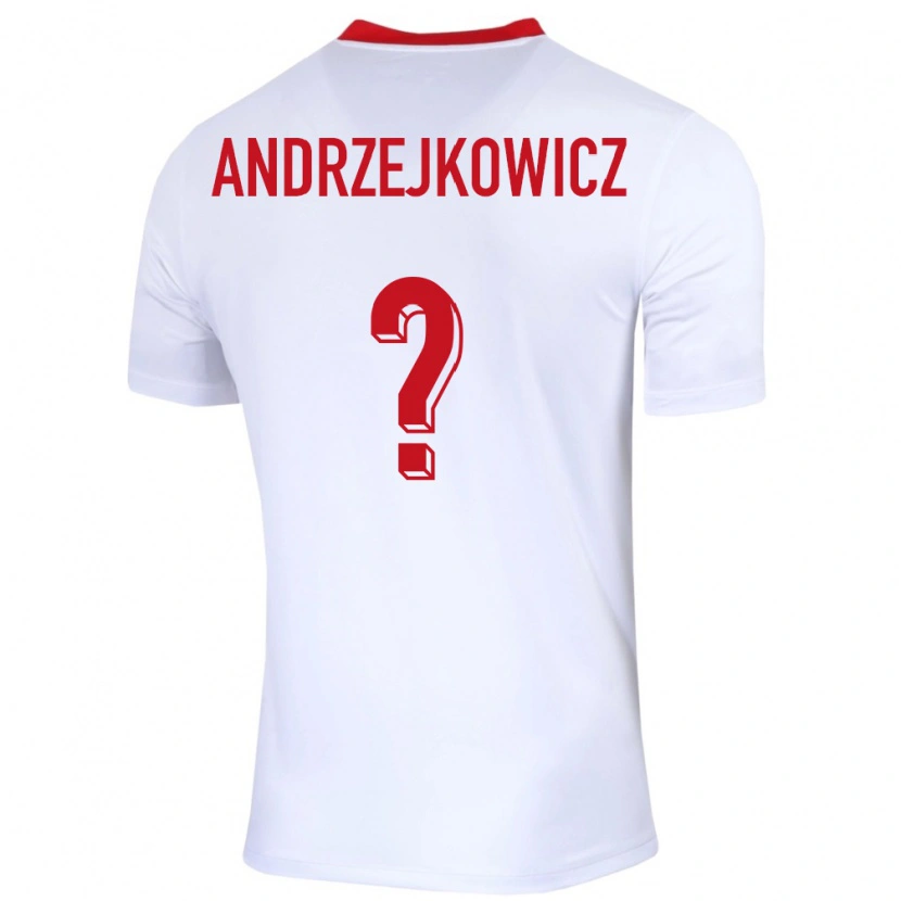 Danxen Dětské Polsko Mateusz Andrzejkowicz #0 Bílý Domů Hráčské Dresy 24-26 Dres