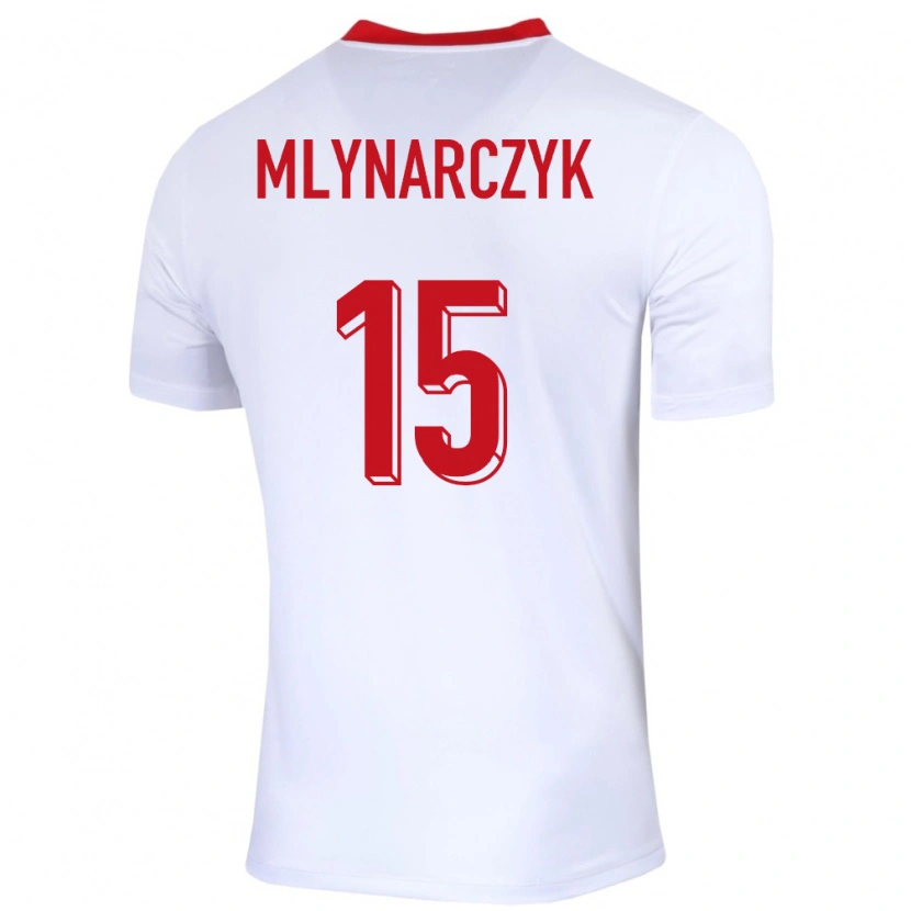 Danxen Dětské Polsko Antoni Mlynarczyk #15 Bílý Domů Hráčské Dresy 24-26 Dres