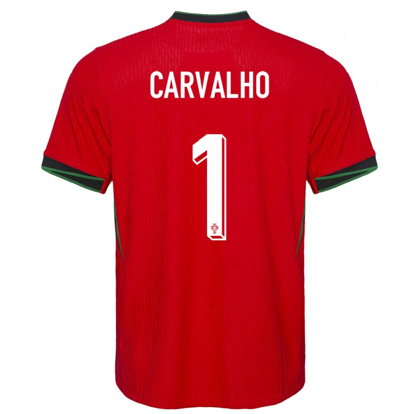 Danxen Dětské Portugalsko João Carvalho #1 Červené Domů Hráčské Dresy 24-26 Dres