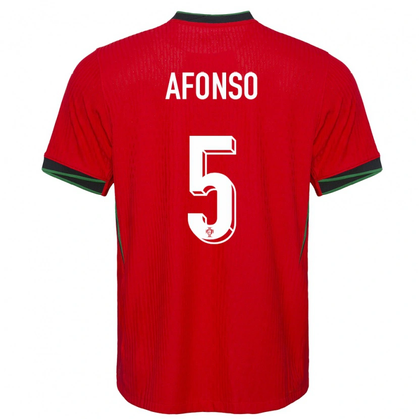 Danxen Dětské Portugalsko Zé Afonso #5 Červené Domů Hráčské Dresy 24-26 Dres