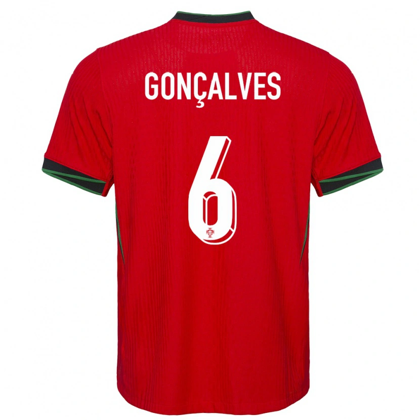 Danxen Dětské Portugalsko Rodrigo Gonçalves #6 Červené Domů Hráčské Dresy 24-26 Dres