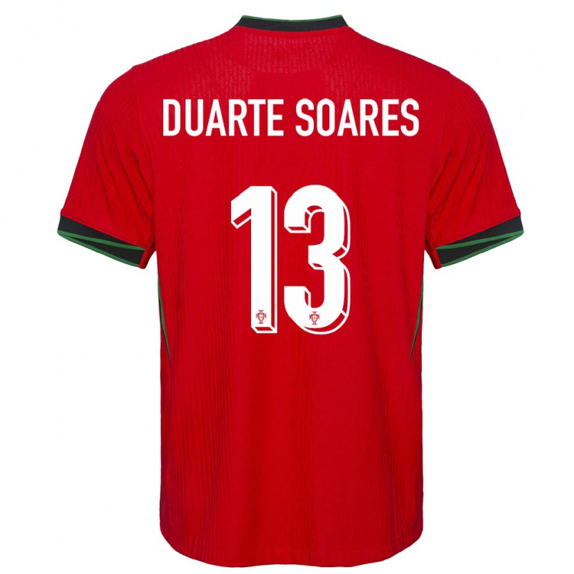 Danxen Dětské Portugalsko Duarte Soares #13 Červené Domů Hráčské Dresy 24-26 Dres