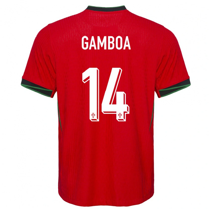 Danxen Dětské Portugalsko Sandro Gambôa #14 Červené Domů Hráčské Dresy 24-26 Dres