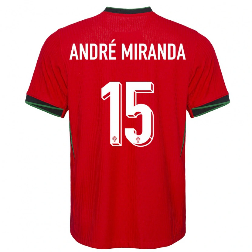 Danxen Dětské Portugalsko André Miranda #15 Červené Domů Hráčské Dresy 24-26 Dres