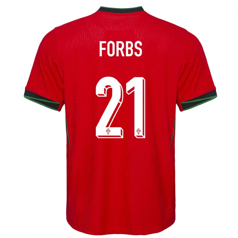 Danxen Dětské Portugalsko Carlos Forbs #21 Červené Domů Hráčské Dresy 24-26 Dres