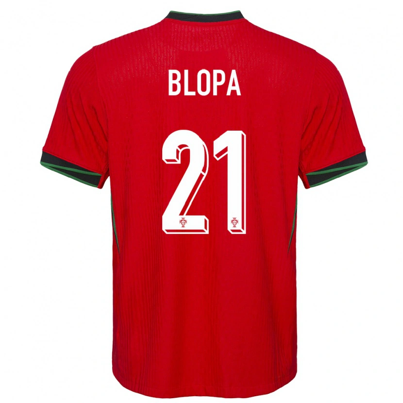 Danxen Dětské Portugalsko Salvador Blopa #21 Červené Domů Hráčské Dresy 24-26 Dres