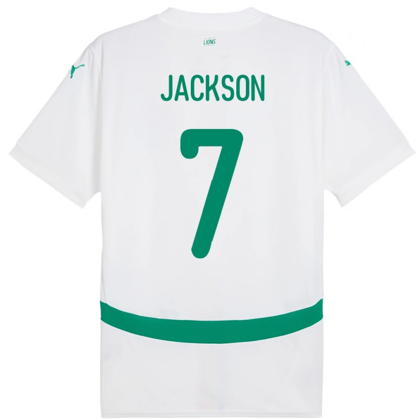 Danxen Dětské Senegal Nicolas Jackson #7 Bílý Domů Hráčské Dresy 24-26 Dres