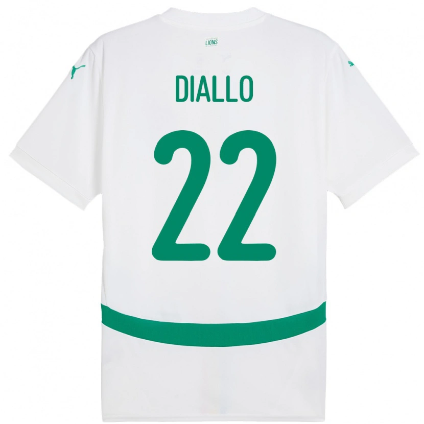 Danxen Dětské Senegal Abdou Diallo #22 Bílý Domů Hráčské Dresy 24-26 Dres