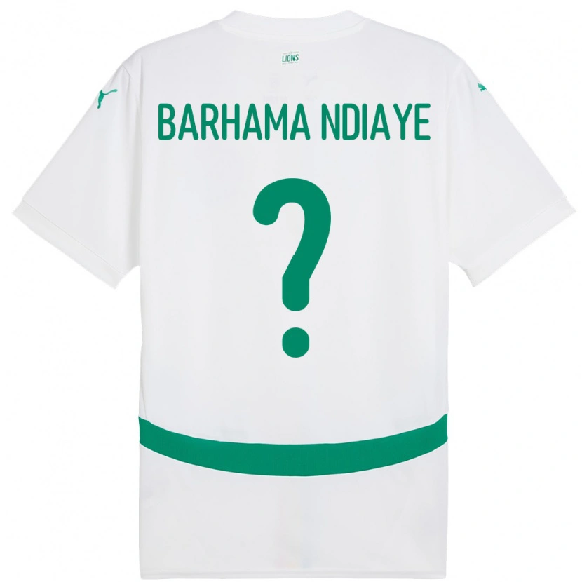 Danxen Dětské Senegal Sidy Barhama Ndiaye #0 Bílý Domů Hráčské Dresy 24-26 Dres