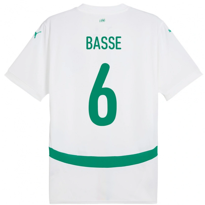 Danxen Dětské Senegal Souleymane Basse #6 Bílý Domů Hráčské Dresy 24-26 Dres