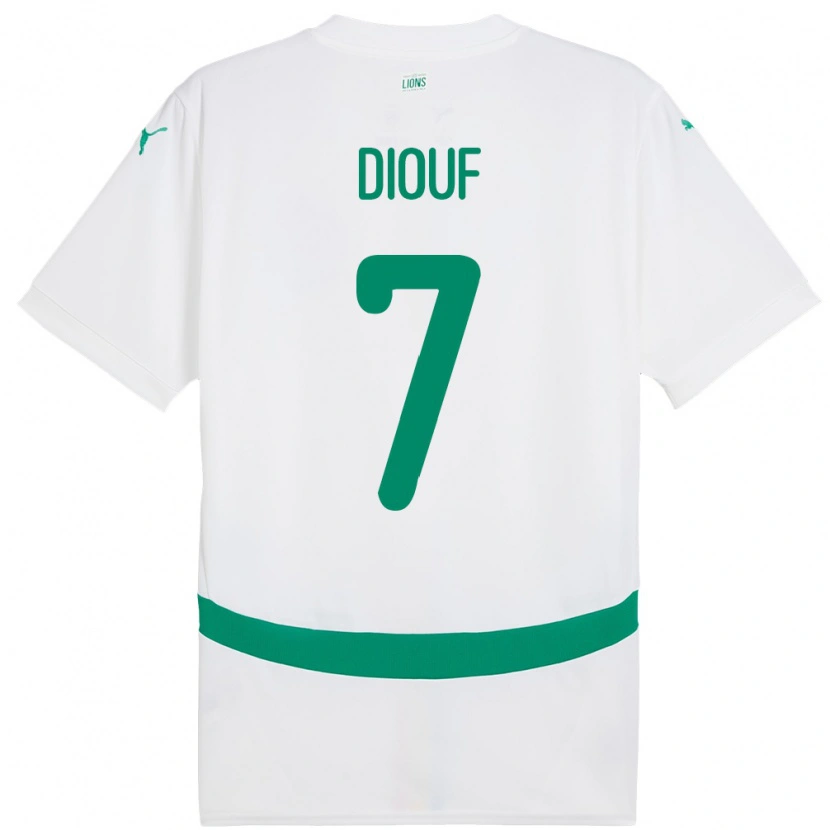 Danxen Dětské Senegal Oumar Diouf #7 Bílý Domů Hráčské Dresy 24-26 Dres