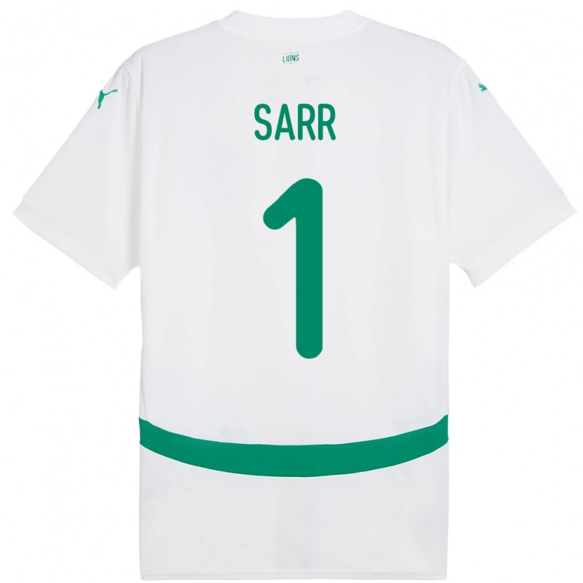 Danxen Dětské Senegal Cheikh Sarr #1 Bílý Domů Hráčské Dresy 24-26 Dres