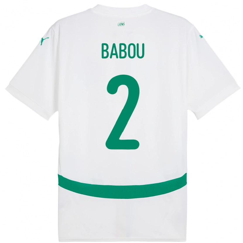 Danxen Dětské Senegal Marieme Babou #2 Bílý Domů Hráčské Dresy 24-26 Dres