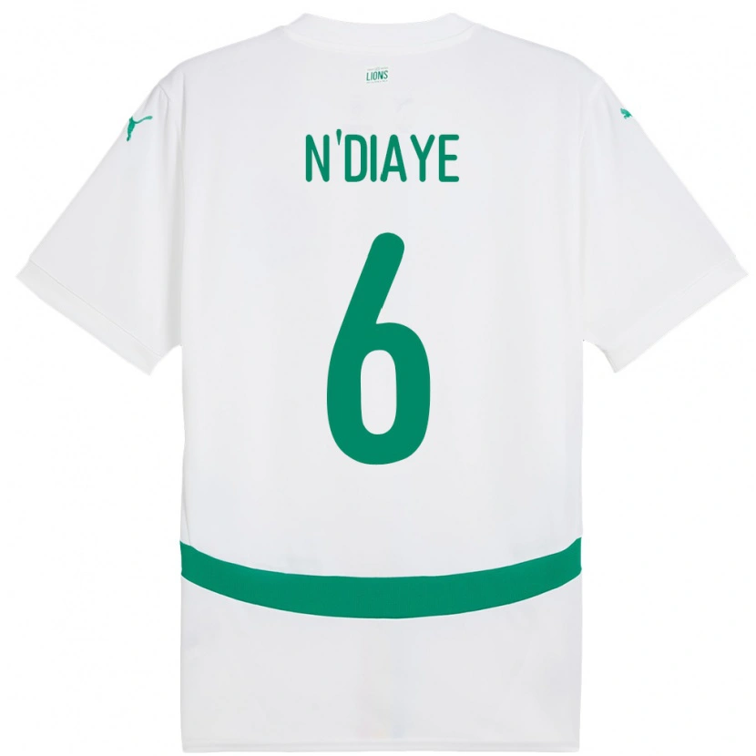 Danxen Dětské Senegal Niakhate N Diaye #6 Bílý Domů Hráčské Dresy 24-26 Dres