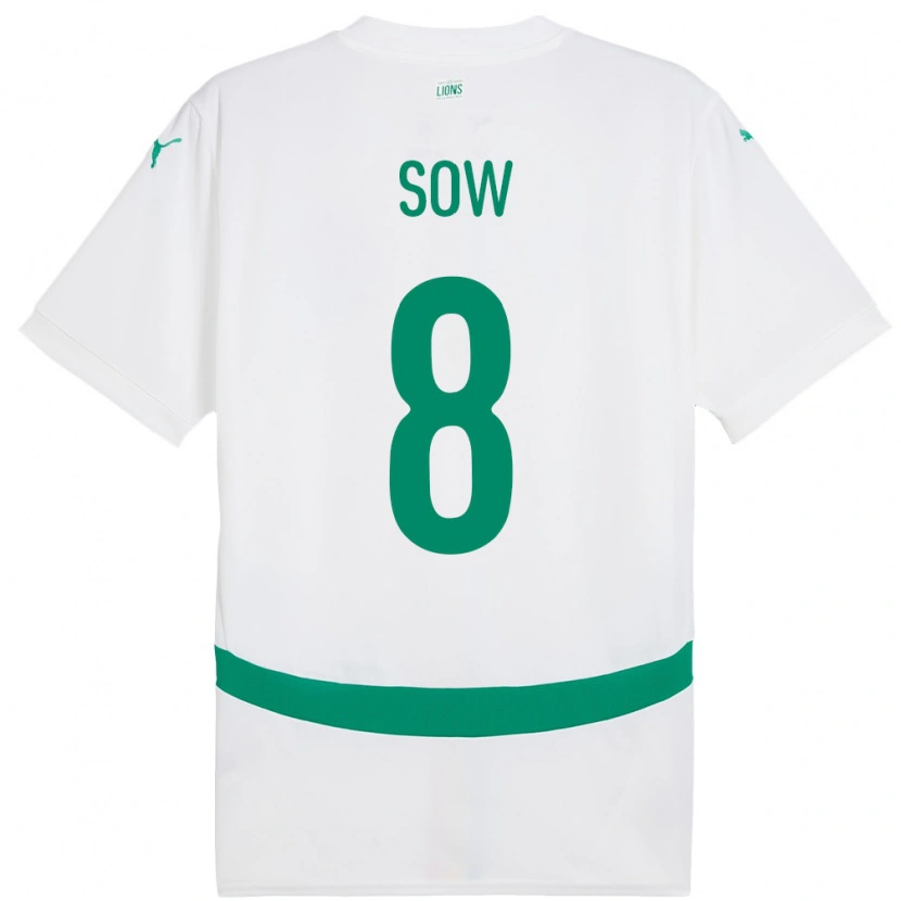 Danxen Dětské Senegal Mbayang Sow #8 Bílý Domů Hráčské Dresy 24-26 Dres
