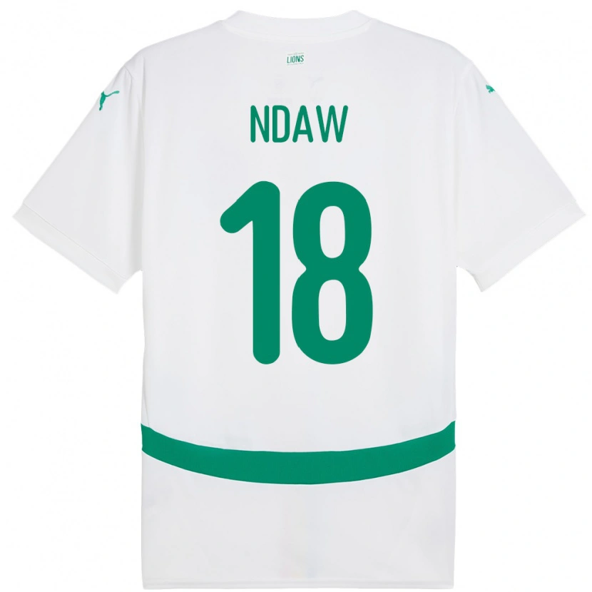Danxen Dětské Senegal Faly Ndaw #18 Bílý Domů Hráčské Dresy 24-26 Dres