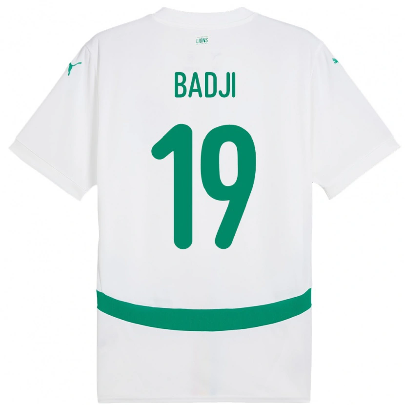 Danxen Dětské Senegal Youssouph Badji #19 Bílý Domů Hráčské Dresy 24-26 Dres