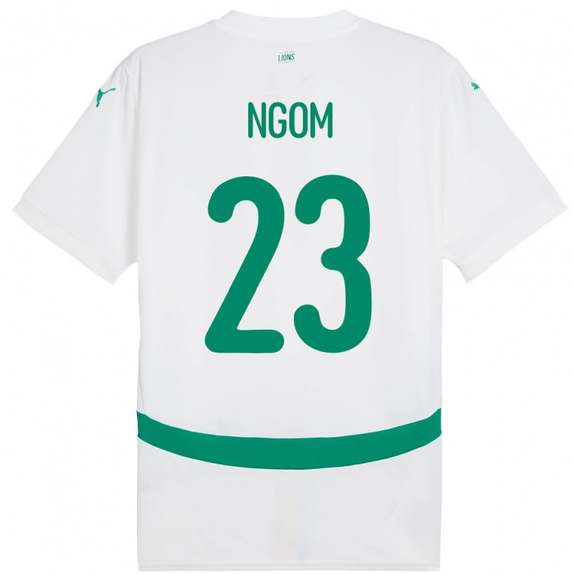 Danxen Dětské Senegal Astou Ngom #23 Bílý Domů Hráčské Dresy 24-26 Dres