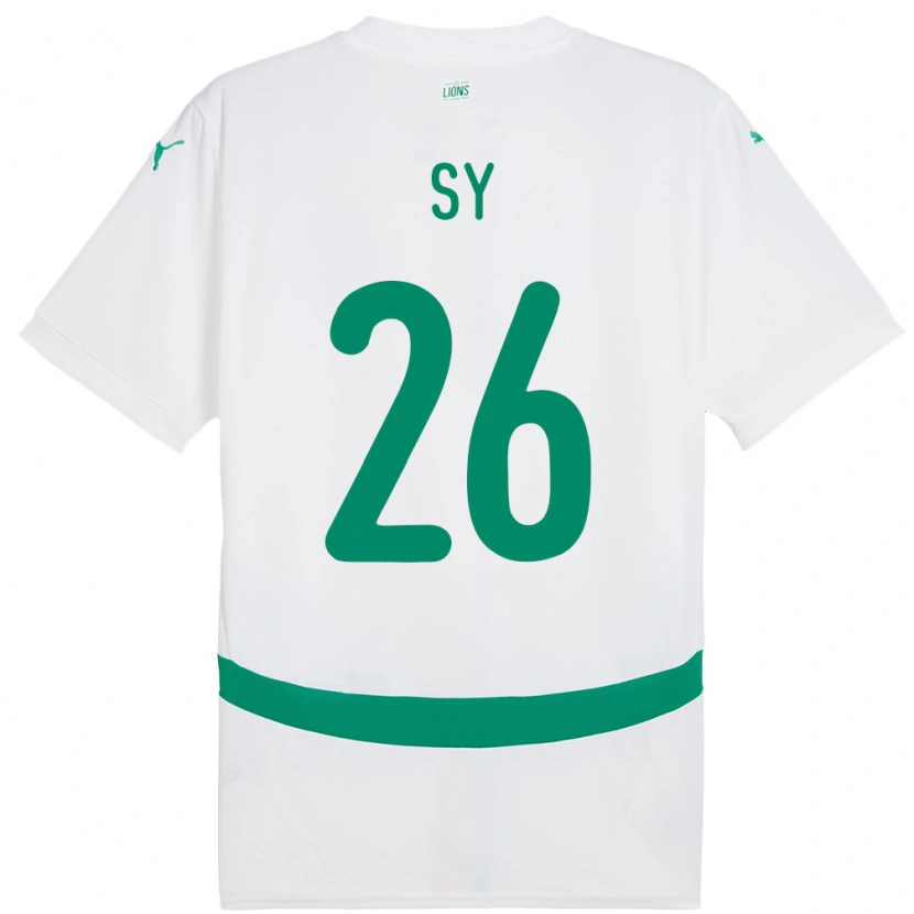 Danxen Dětské Senegal Astou Sy #26 Bílý Domů Hráčské Dresy 24-26 Dres
