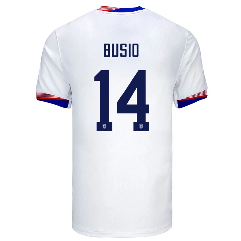 Danxen Dětské Spojené Státy Americké Gianluca Busio #14 Bílý Domů Hráčské Dresy 24-26 Dres