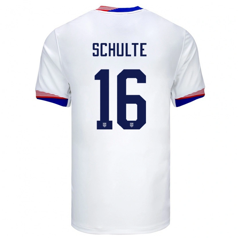 Danxen Dětské Spojené Státy Americké Patrick Schulte #16 Bílý Domů Hráčské Dresy 24-26 Dres