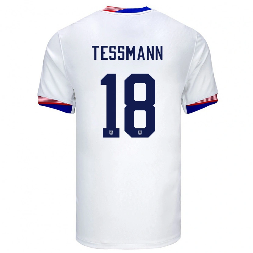 Danxen Dětské Spojené Státy Americké Tanner Tessmann #18 Bílý Domů Hráčské Dresy 24-26 Dres