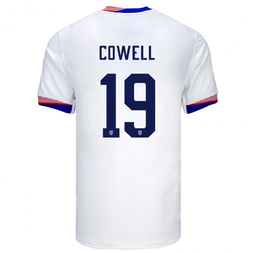 Danxen Dětské Spojené Státy Americké Cade Cowell #19 Bílý Domů Hráčské Dresy 24-26 Dres