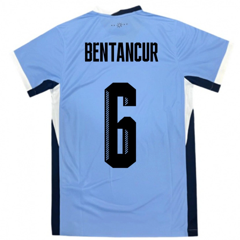 Danxen Dětské Uruguay Rodrigo Bentancur #6 Bílá Černá Domů Hráčské Dresy 24-26 Dres