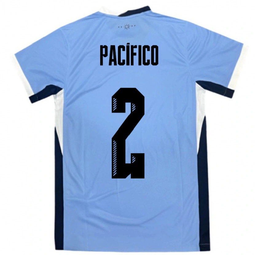 Danxen Dětské Uruguay Patricio Pacifico #2 Bílá Černá Domů Hráčské Dresy 24-26 Dres