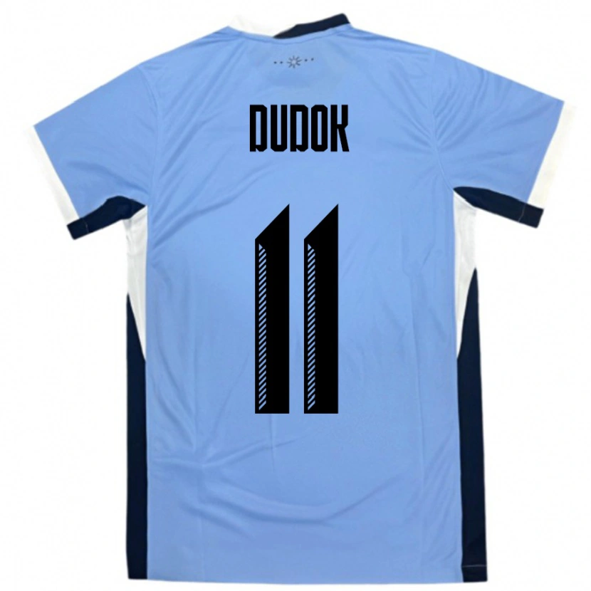 Danxen Dětské Uruguay Rodrigo Dudok #11 Bílá Černá Domů Hráčské Dresy 24-26 Dres