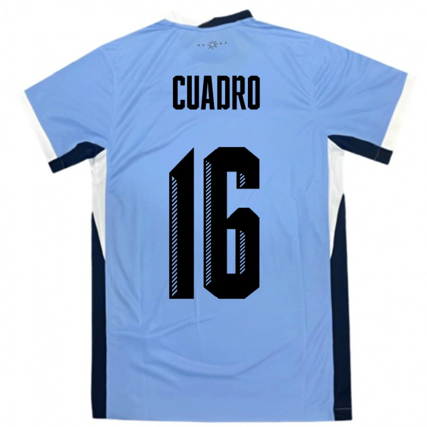 Danxen Dětské Uruguay Alexis Cuadro #16 Bílá Černá Domů Hráčské Dresy 24-26 Dres