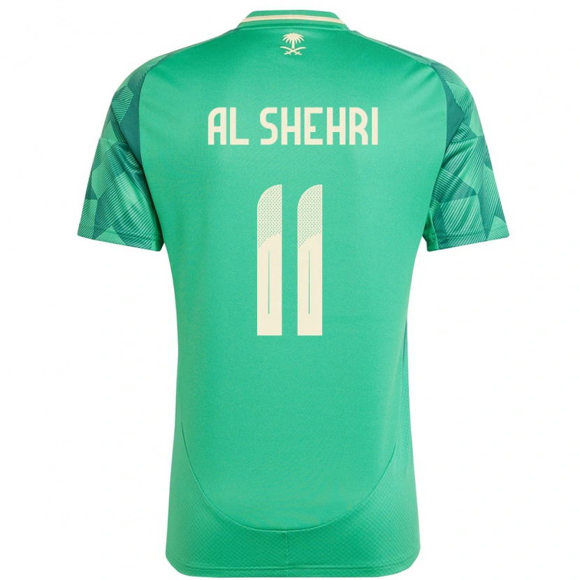 Danxen Dětské Saúdská Arábie Saleh Al-Shehri #11 Zelený Domů Hráčské Dresy 24-26 Dres