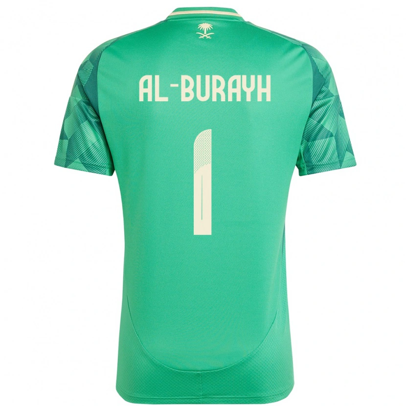 Danxen Dětské Saúdská Arábie Mahmoud Al-Burayh #1 Zelený Domů Hráčské Dresy 24-26 Dres