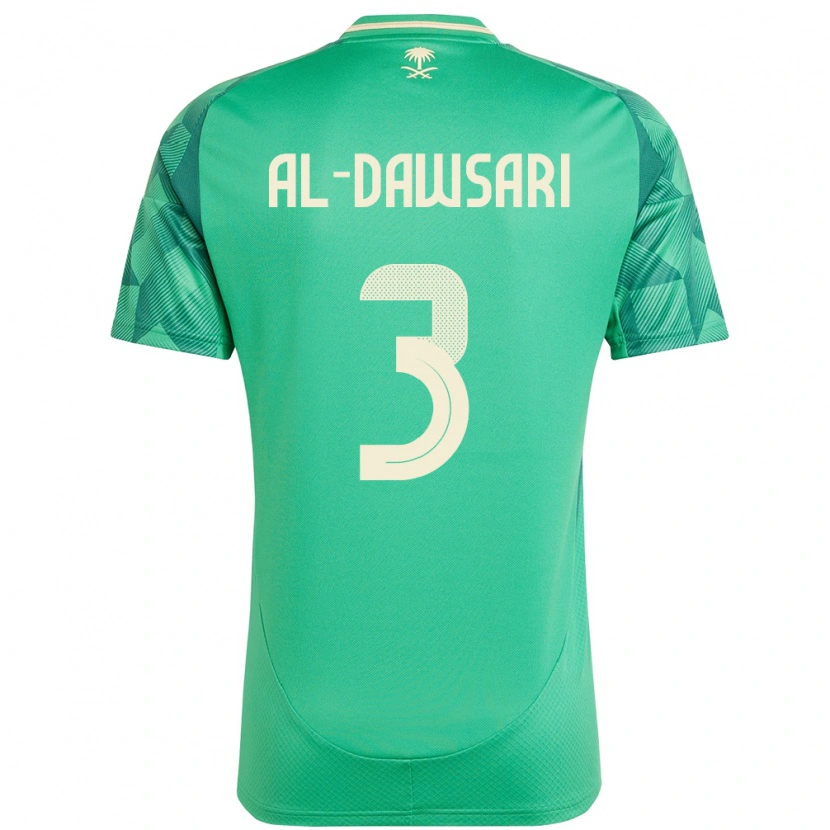 Danxen Dětské Saúdská Arábie Mohammed Al-Dawsari #3 Zelený Domů Hráčské Dresy 24-26 Dres