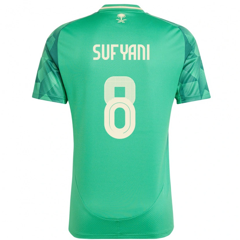 Danxen Dětské Saúdská Arábie Abdulrahman Sufyani #8 Zelený Domů Hráčské Dresy 24-26 Dres