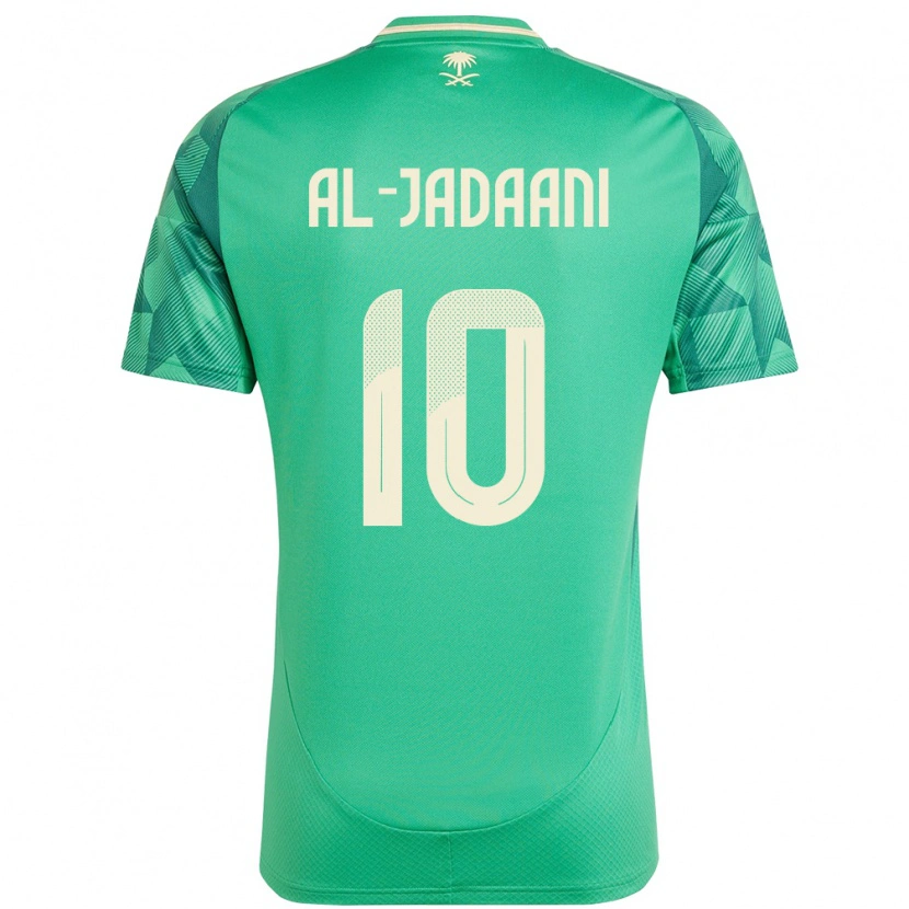 Danxen Dětské Saúdská Arábie Nawaf Al-Jadaani #10 Zelený Domů Hráčské Dresy 24-26 Dres