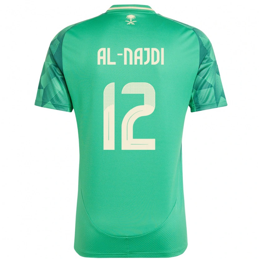 Danxen Dětské Saúdská Arábie Salem Al-Najdi #12 Zelený Domů Hráčské Dresy 24-26 Dres