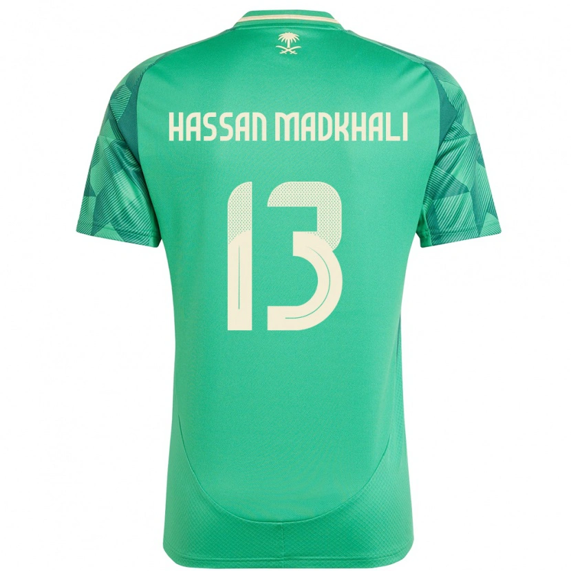 Danxen Dětské Saúdská Arábie Mohammed Hassan Madkhali #13 Zelený Domů Hráčské Dresy 24-26 Dres