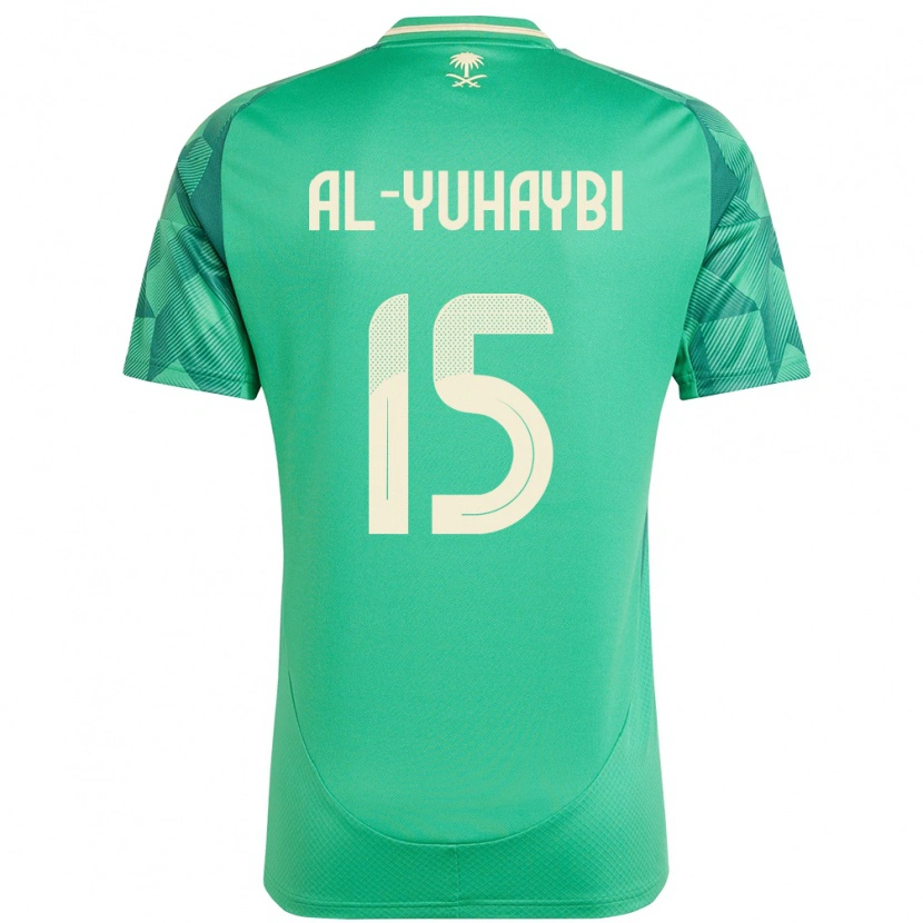 Danxen Dětské Saúdská Arábie Amar Al-Yuhaybi #15 Zelený Domů Hráčské Dresy 24-26 Dres