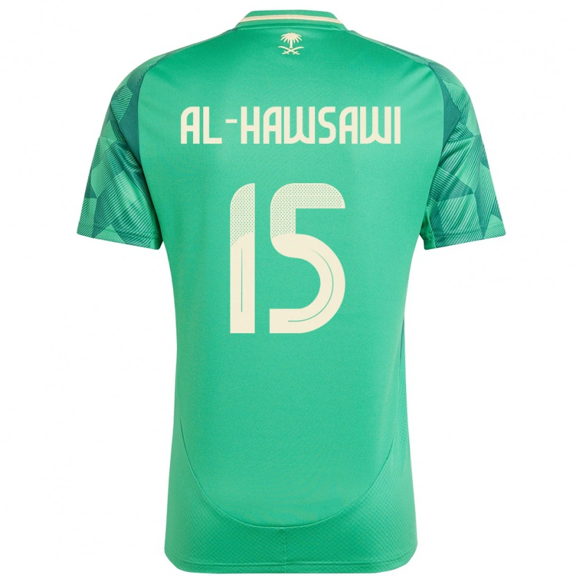 Danxen Dětské Saúdská Arábie Suhayb Al-Hawsawi #15 Zelený Domů Hráčské Dresy 24-26 Dres