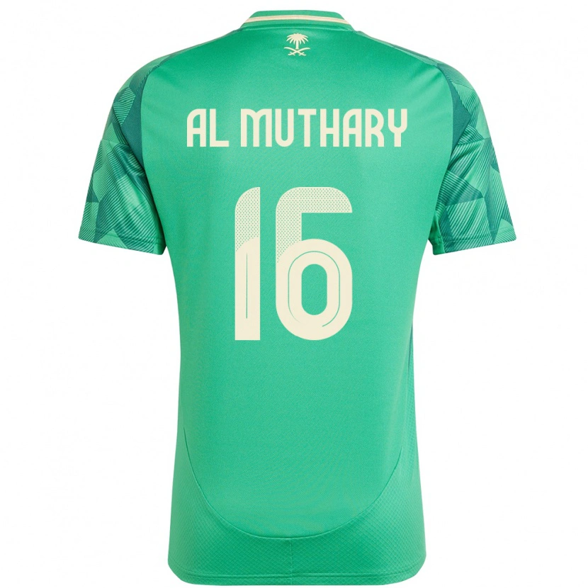 Danxen Dětské Saúdská Arábie Saad Al-Mutairi #16 Zelený Domů Hráčské Dresy 24-26 Dres