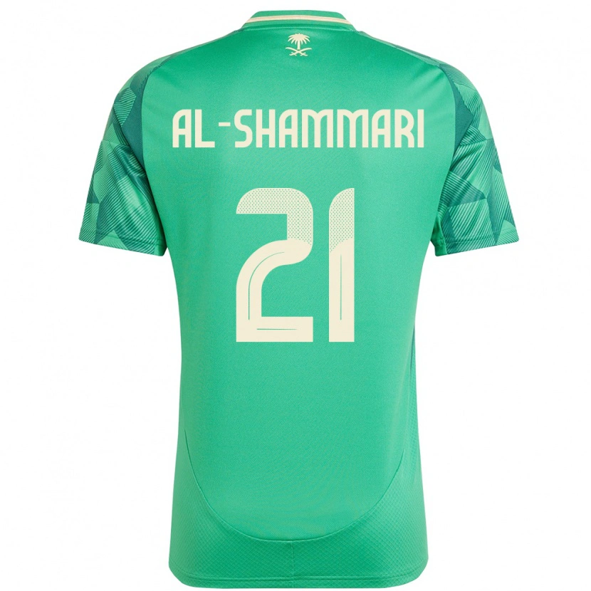 Danxen Dětské Saúdská Arábie Musaed Al-Shammari #21 Zelený Domů Hráčské Dresy 24-26 Dres