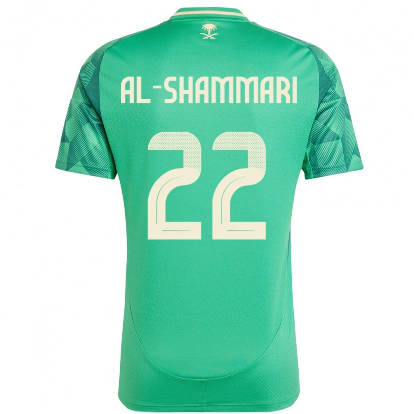 Danxen Dětské Saúdská Arábie Affas Al-Shammari #22 Zelený Domů Hráčské Dresy 24-26 Dres