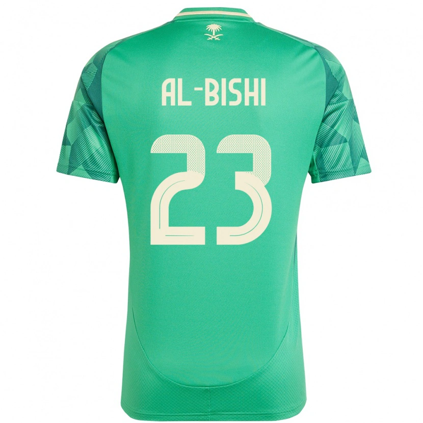 Danxen Dětské Saúdská Arábie Abdullah Al-Bishi #23 Zelený Domů Hráčské Dresy 24-26 Dres
